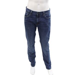 Rising Sun Mens Dark Blue Straight Jeans Button Fly Classic Size 33